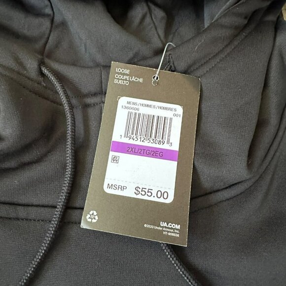 Under Armour UA performance graphic logo hoodie men's 2XL - Picture 2 of 7
